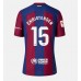 Günstige Barcelona Andreas Christensen #15 Heim Fussballtrikot Damen 2023-24 Kurzarm